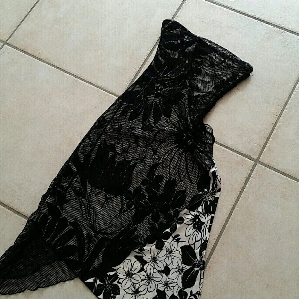 Black and white maxi dress